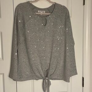 Gray Sequin Women's Sweater